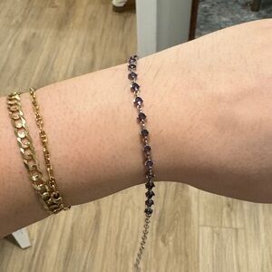 Amethyst and Sterling Bracelet